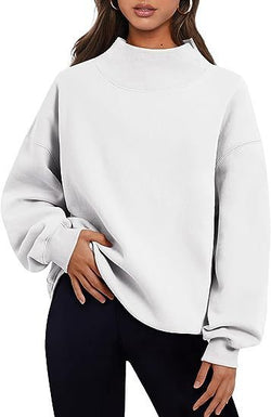 Pullover Sweatshirt Solid Color Loose  Hoodie