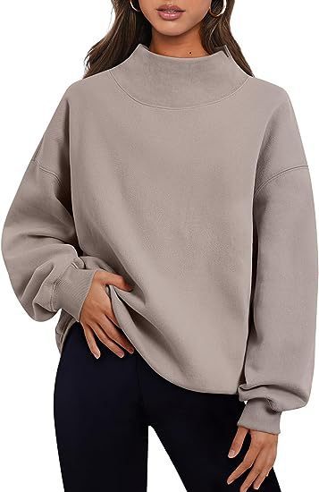 Pullover Sweatshirt Solid Color Loose  Hoodie