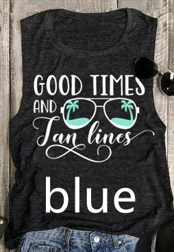 Letters Street Fashion Fashion T-shirt Vest Women