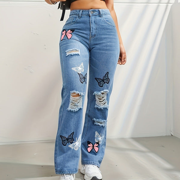 Straight Leg Jeans For Women | Denim Pants