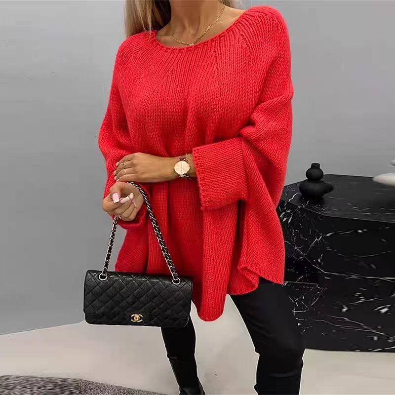 Winter Loose Batwing Sleeve Pullover Sweater