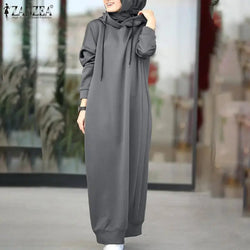 Women Winter Pullovers Casual Long Sleeve Maxi dress