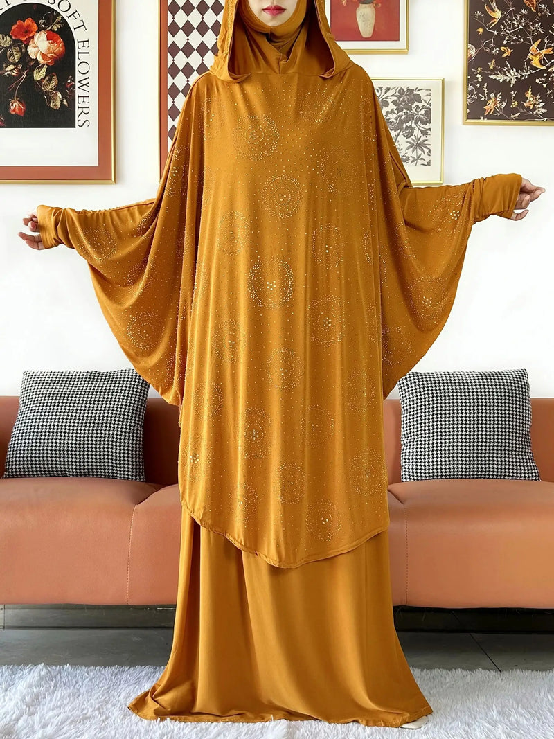 Abaya Set 2 Pieces With Hijab | Long Khimar