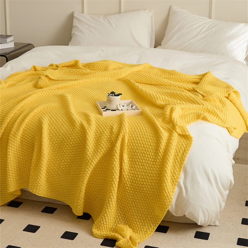 Knitted Blanket Soft Sofa Bed TV Blankets