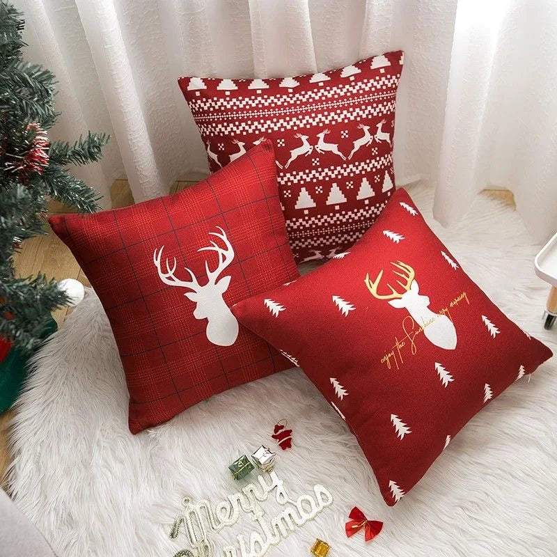 Christmas cartoon pillow cover