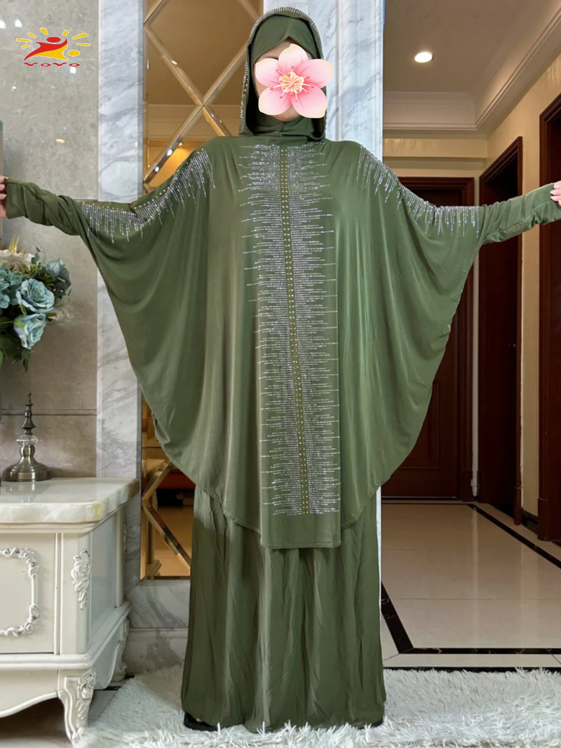 Hooded Hijab With the Long Skirt | Kaftan | Abaya