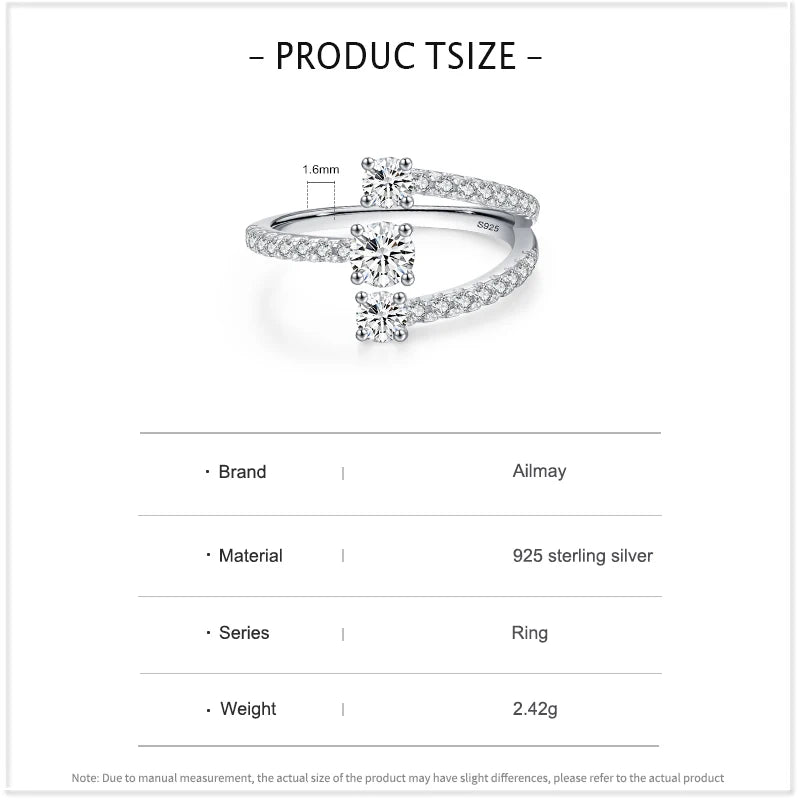 Geometric Design Zirconia Finger Rings For Women Wedding Engagement Ring