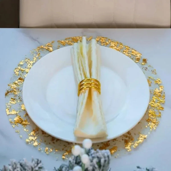 20pcs Gold Round Foil Table Mat Party Table Decoration