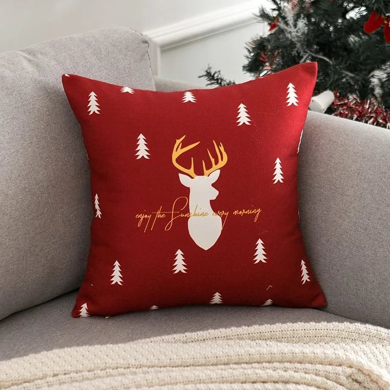 Christmas cartoon pillow cover