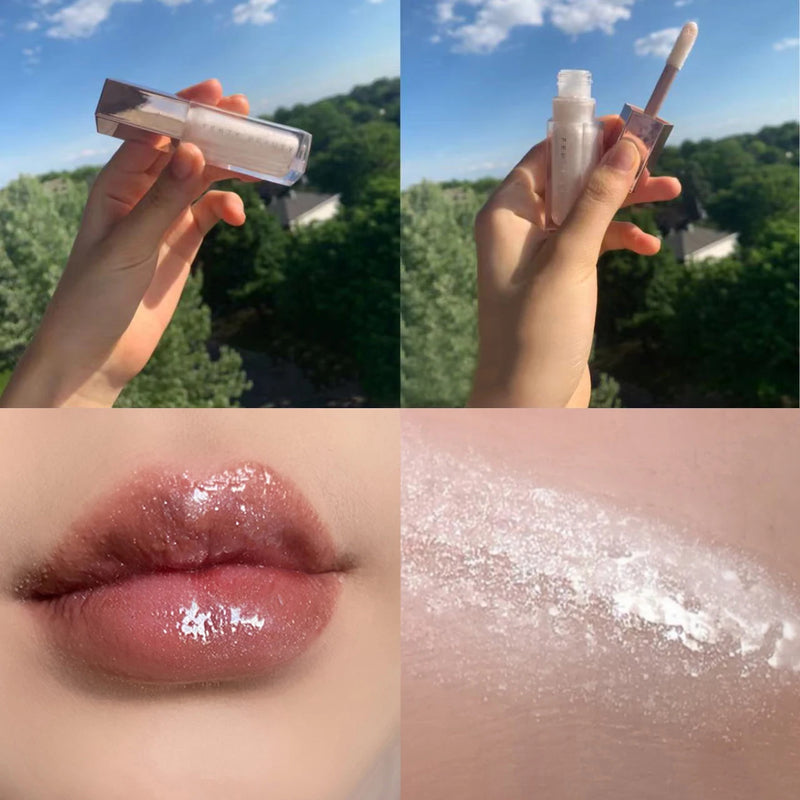 High Shine Lip Gloss Glitter Moisturizing  Long Lasting Liquid Lipstick