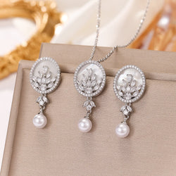 Shell two-piece Set For Sale Women's Earrings Ins Trend Light Luxury  Gift