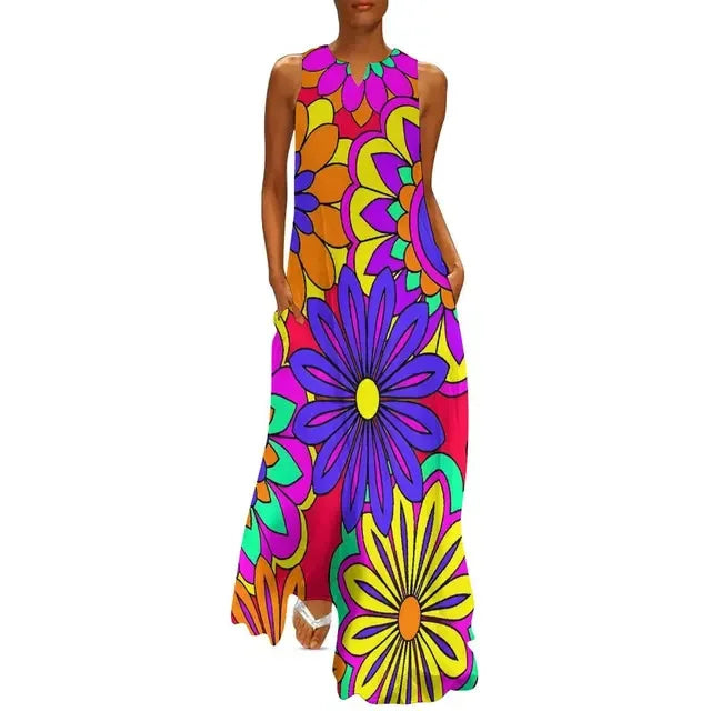 Flower Power Women Dress Summer