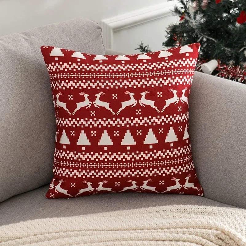 Christmas cartoon pillow cover