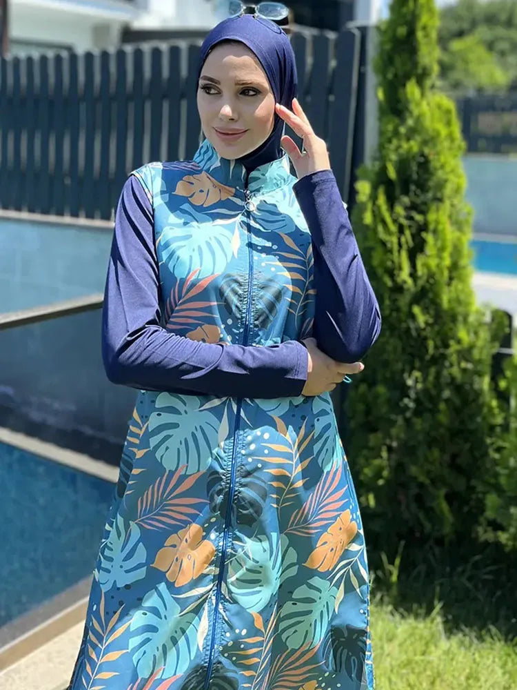 Waterproof Muslim Women Fashion Swimsuit