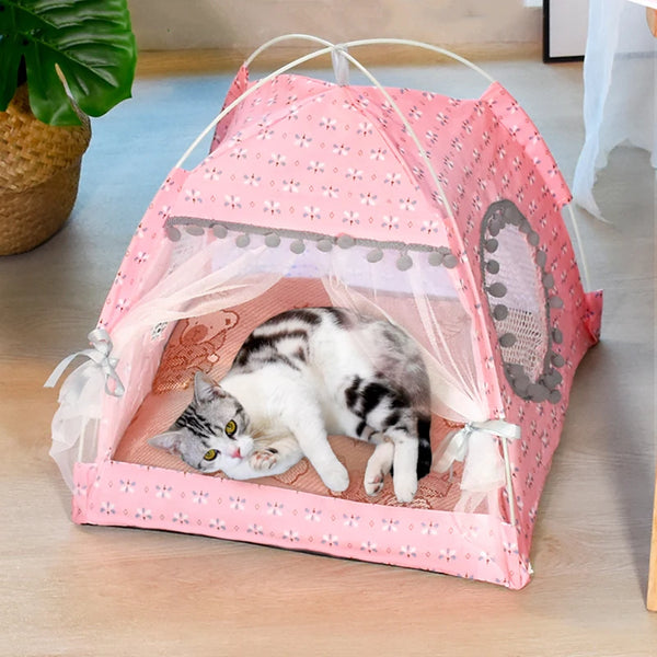 Cat Broken Flower Tent Summer Dog And Cat Nest