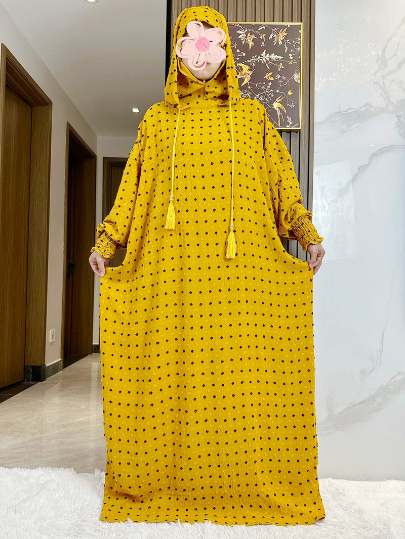 Double Hat Abaya| Women Kaftan