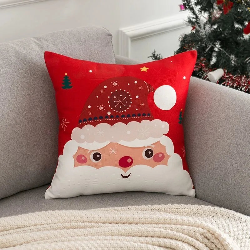 Christmas cartoon pillow cover