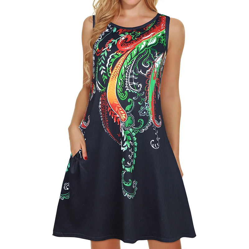 women's knee-length Summer dress | Beachwear