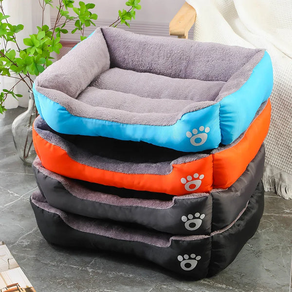 Color Square Winter Soft Warm House for Dog