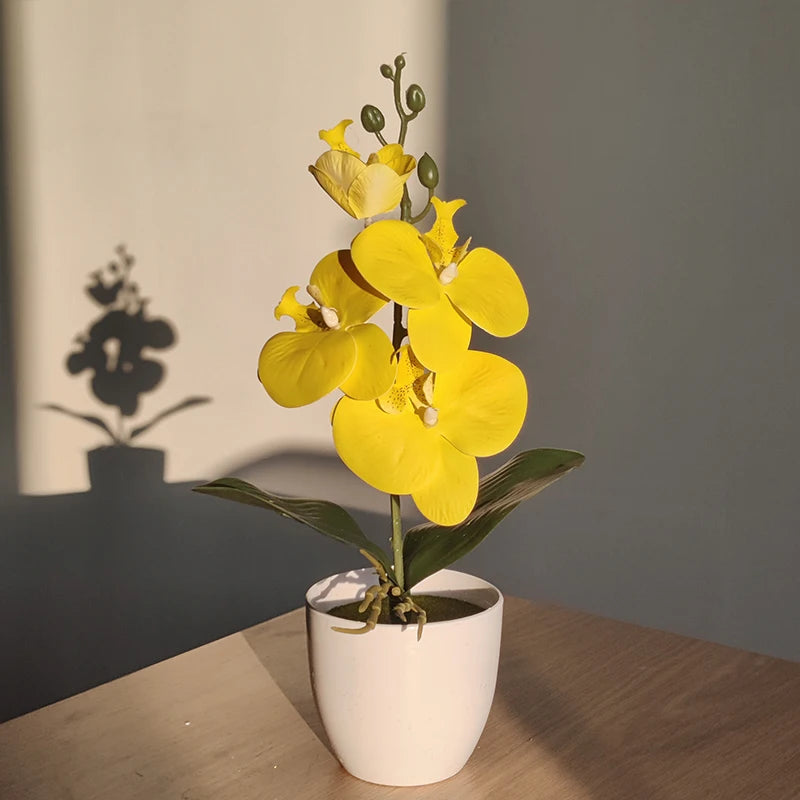 Bonsai Simulated Butterfly Orchid Artificial Potted Plant