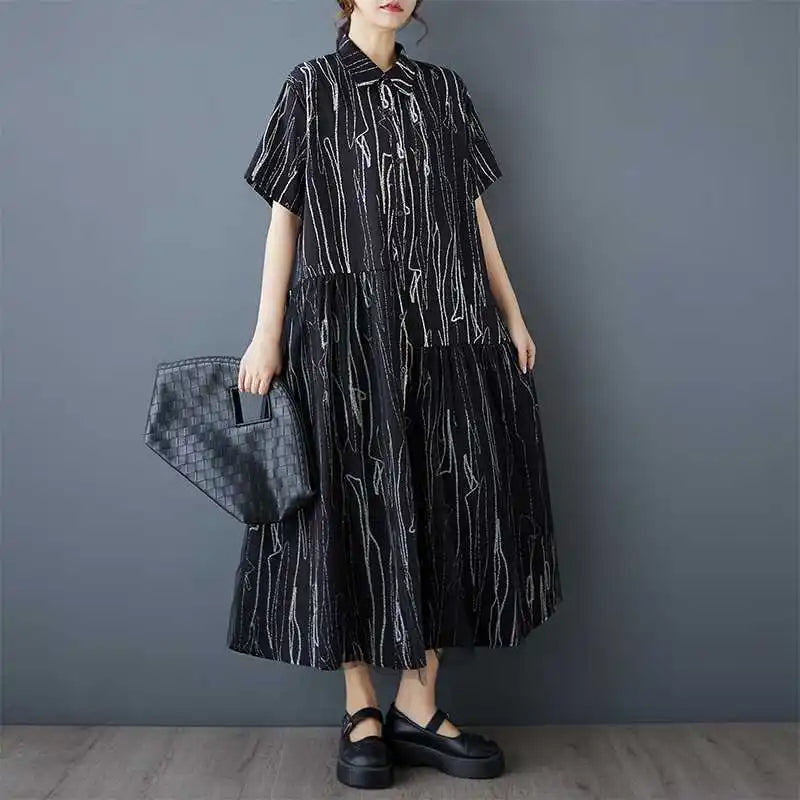 Printed Long Shirt Women's Clothing