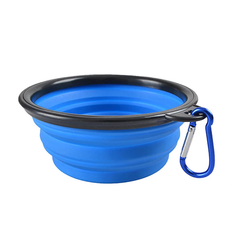 Folding Portable Silicone Dog Feeder Bowl