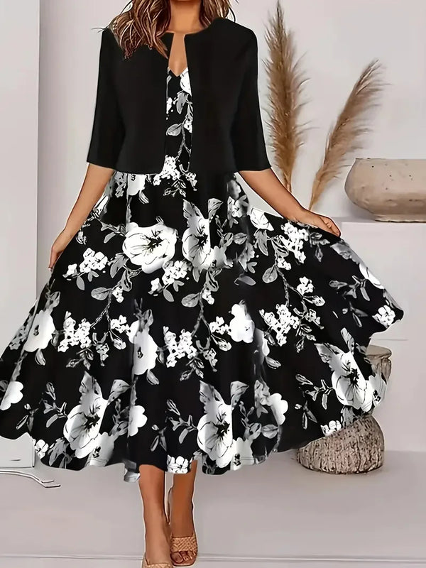 Women's Coat Long Dress Two Piece Coat