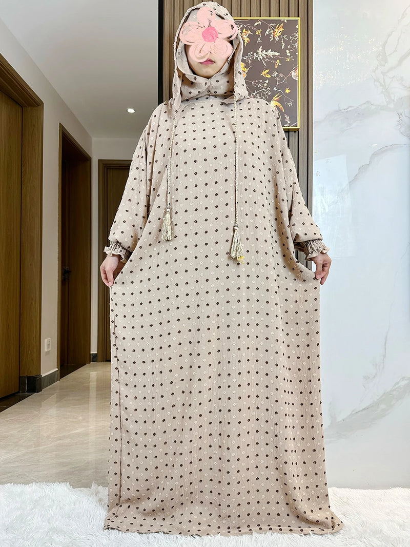 Double Hat Abaya| Women Kaftan