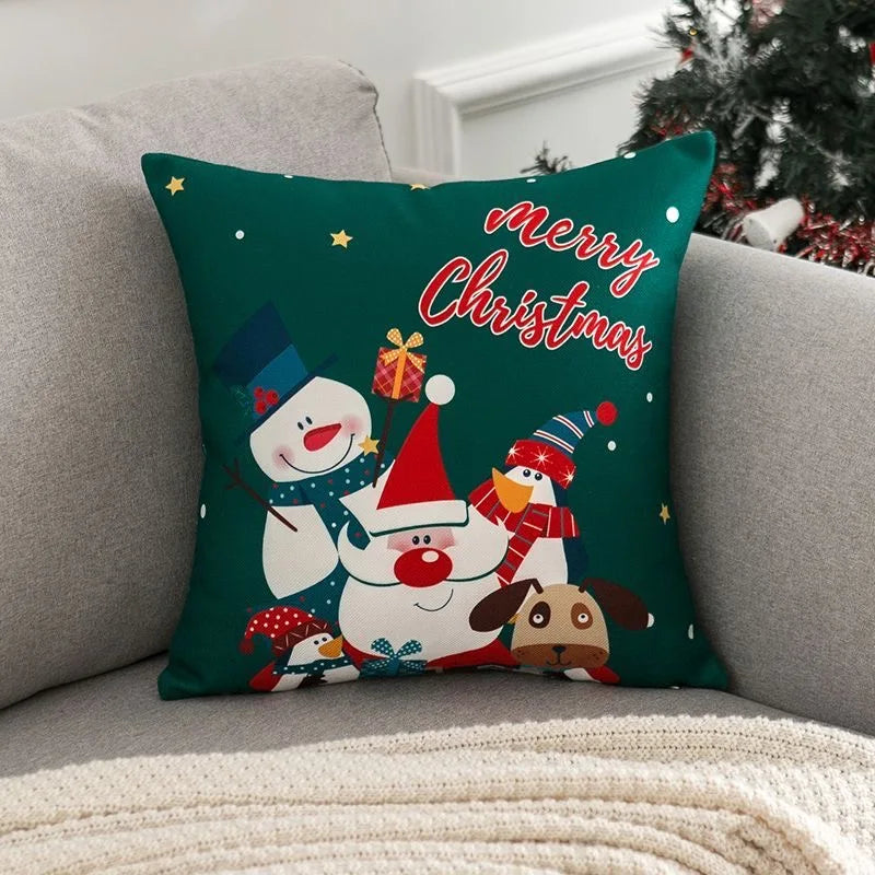 Christmas cartoon pillow cover