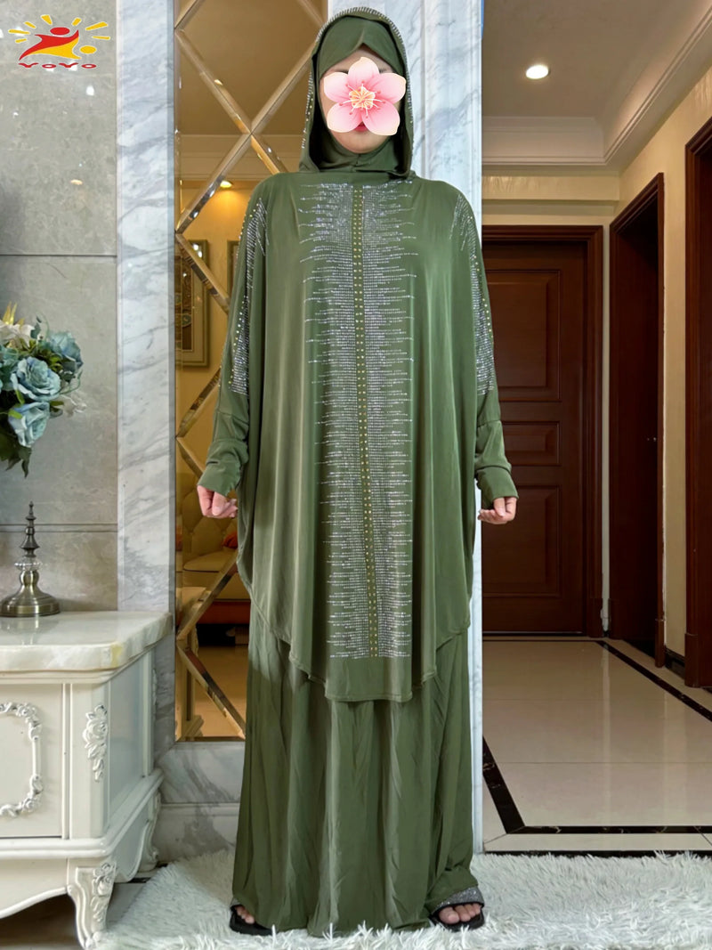 Hooded Hijab With the Long Skirt | Kaftan | Abaya