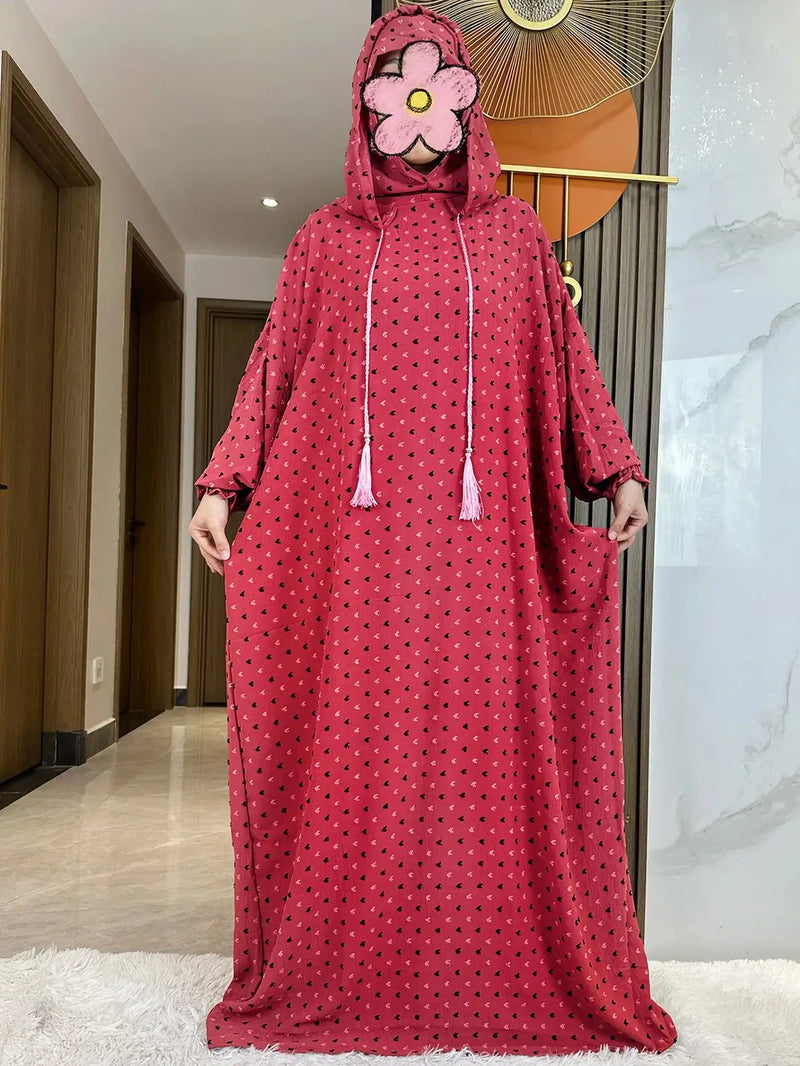 Double Hat Abaya| Women Kaftan