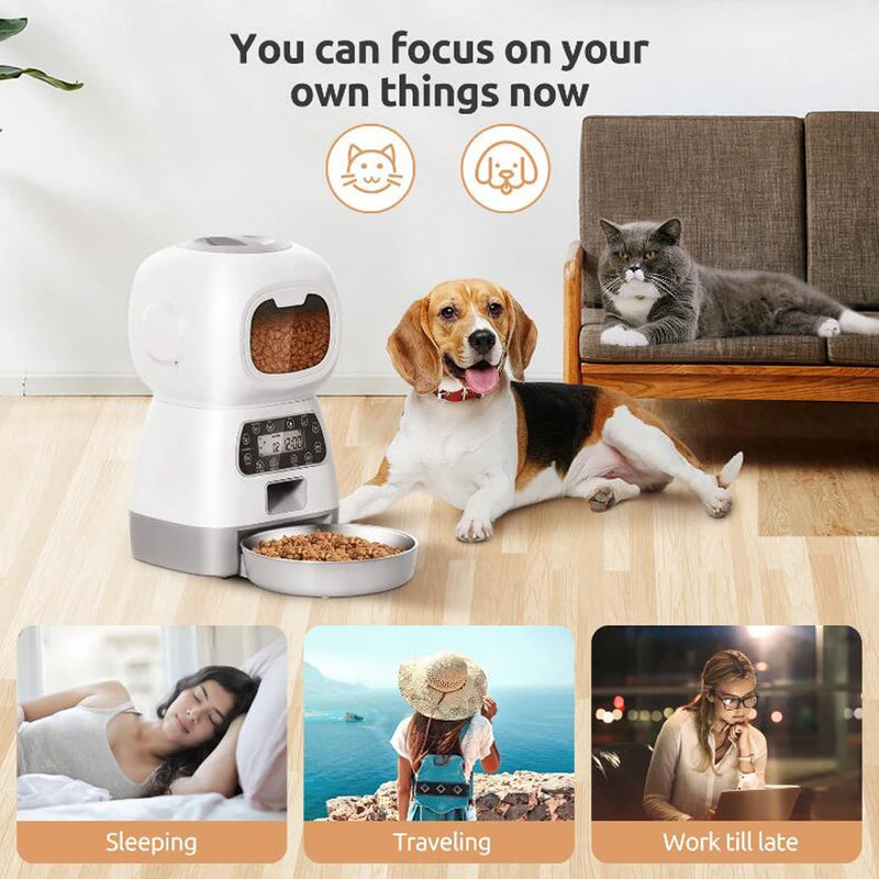 WiFi Smart Swirl Slow Dog Feeder With Voice Recorder