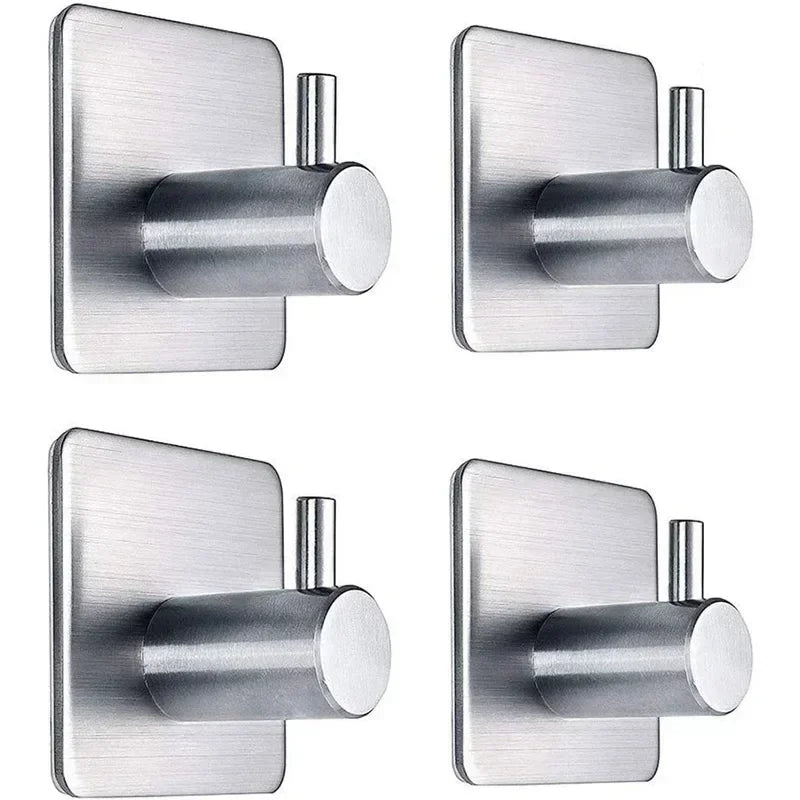 Stainless Steel Bathroom Robe Hooks Adhesive Wall Hook