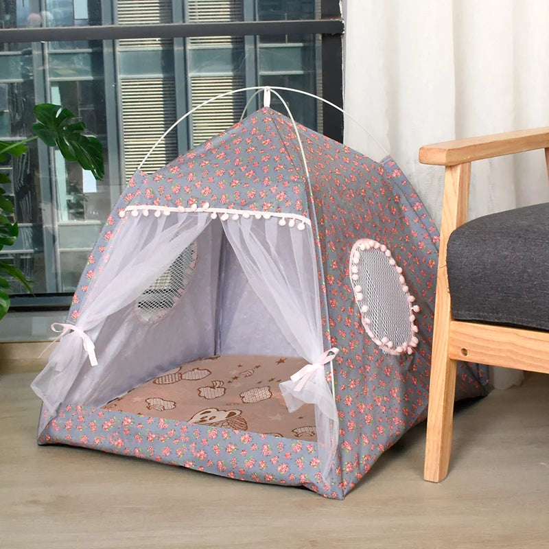 Cat Broken Flower Tent Summer Dog And Cat Nest