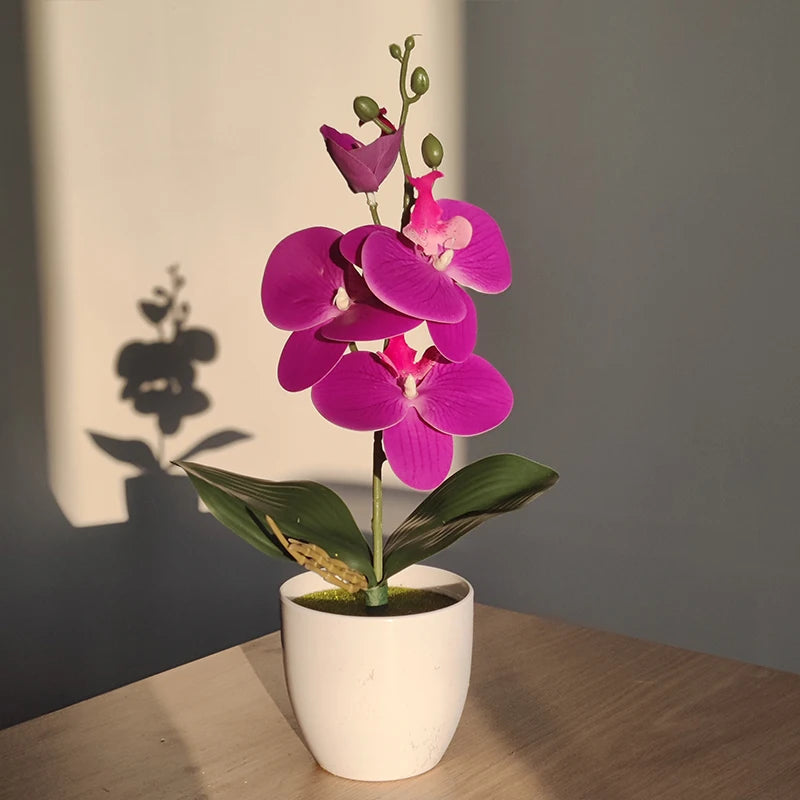 Bonsai Simulated Butterfly Orchid Artificial Potted Plant