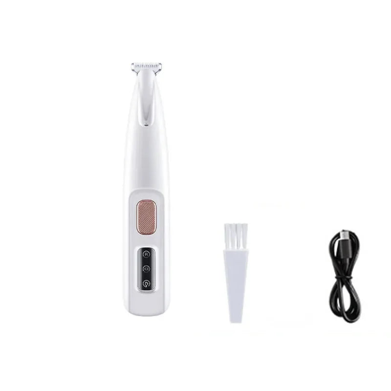 New Dog Paw Trimmer with LED Light  Waterproof Pet Hair Trimmer