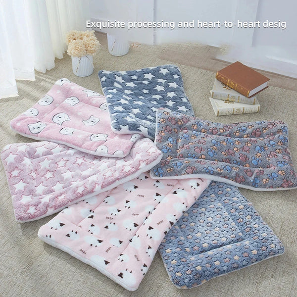 Flannel Pet Sleeping Mat Dog Bed Cat Litter Puppy Bed