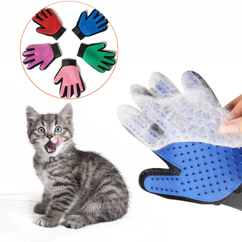 Pet Glove Cat Grooming   Hair Deshedding Brush