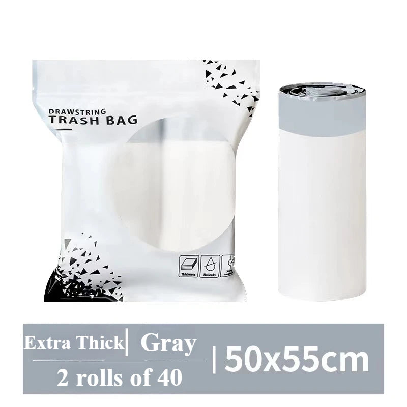 Disposable Trash Bags with Drawstrings for Home