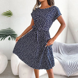 Women Spring Summer Short Sleeve  Dress