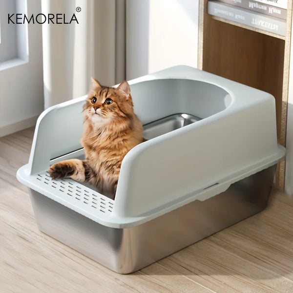 Stainless Steel Litter Box With Lid