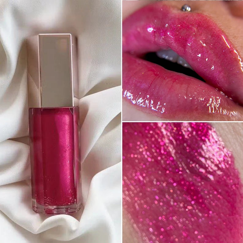 High Shine Lip Gloss Glitter Moisturizing  Long Lasting Liquid Lipstick