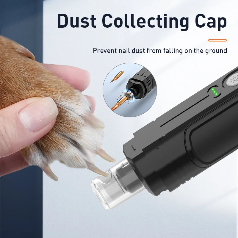 Electric Pet Nail Grinder  Rechargeable Cat Claw Nail