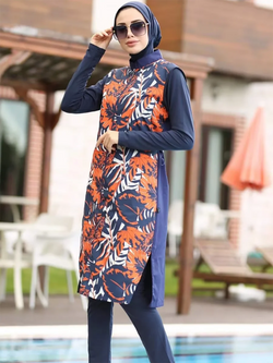 Waterproof Muslim Women Fashion Swimsuit