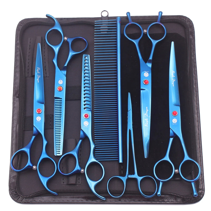 Purple Dragon Dog Grooming Scissors Kit