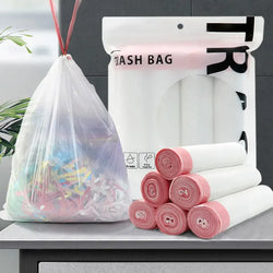 Disposable Trash Bags with Drawstrings for Home