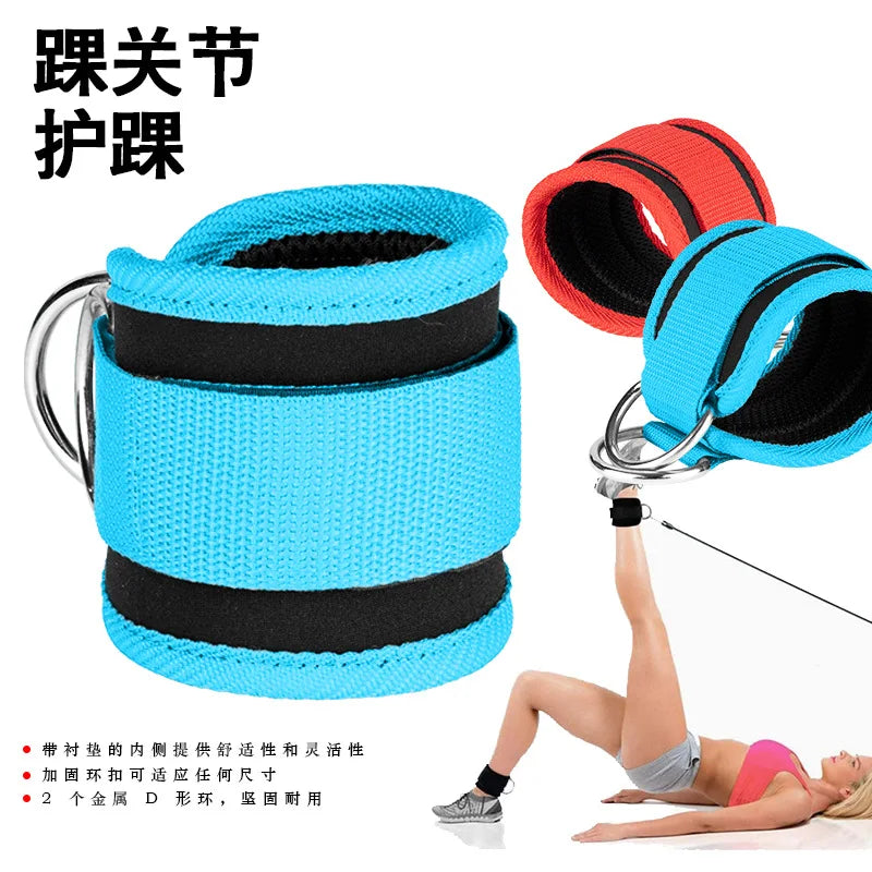 Gym Ankle Straps Double D-Ring Adjustable Neoprene