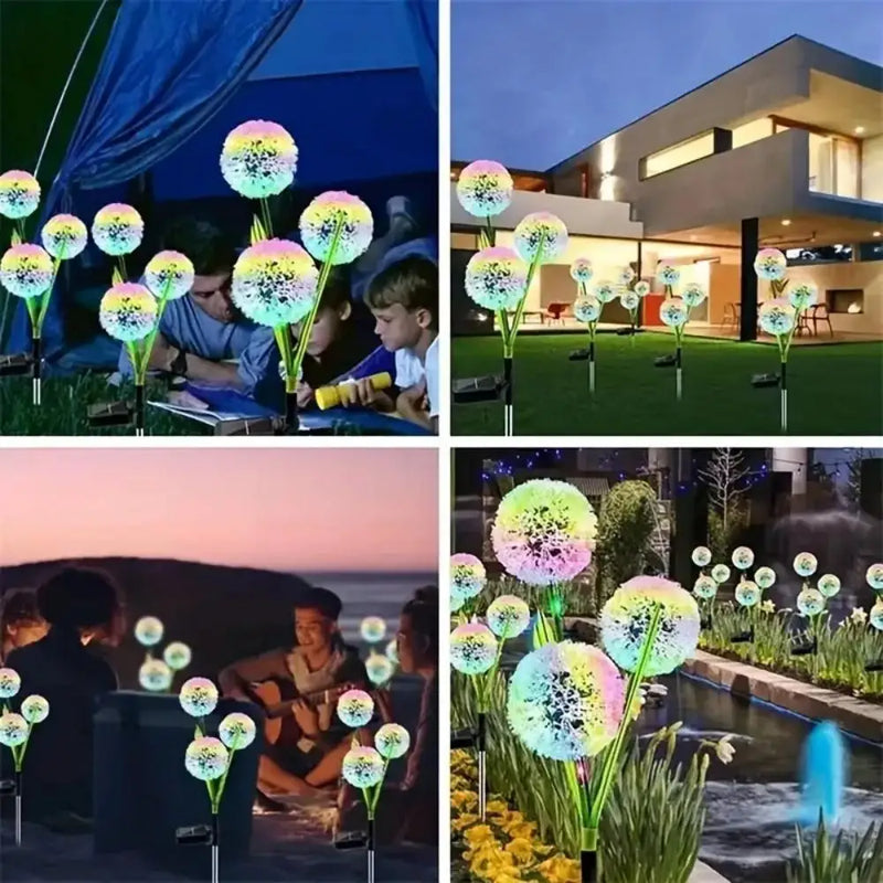 Solar outdoor dandelion lights