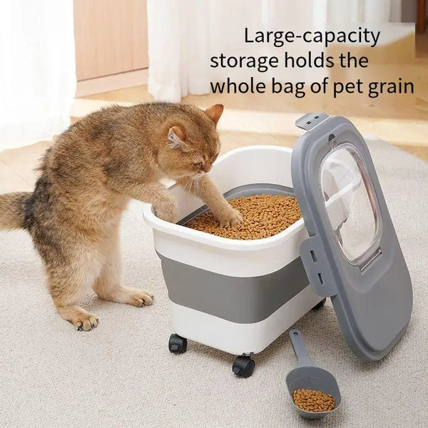 Cat Dog Food Storage Container Dry Cat Food Box With Lids