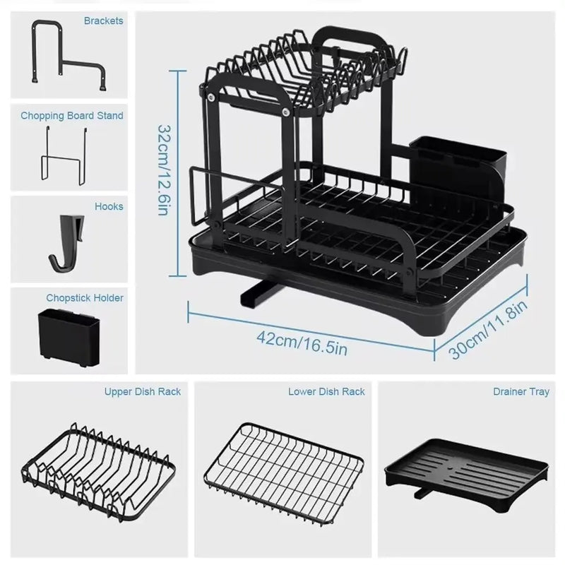 Dish Bowl Drainer Storage Rack Kitchen Dish Drying Rack